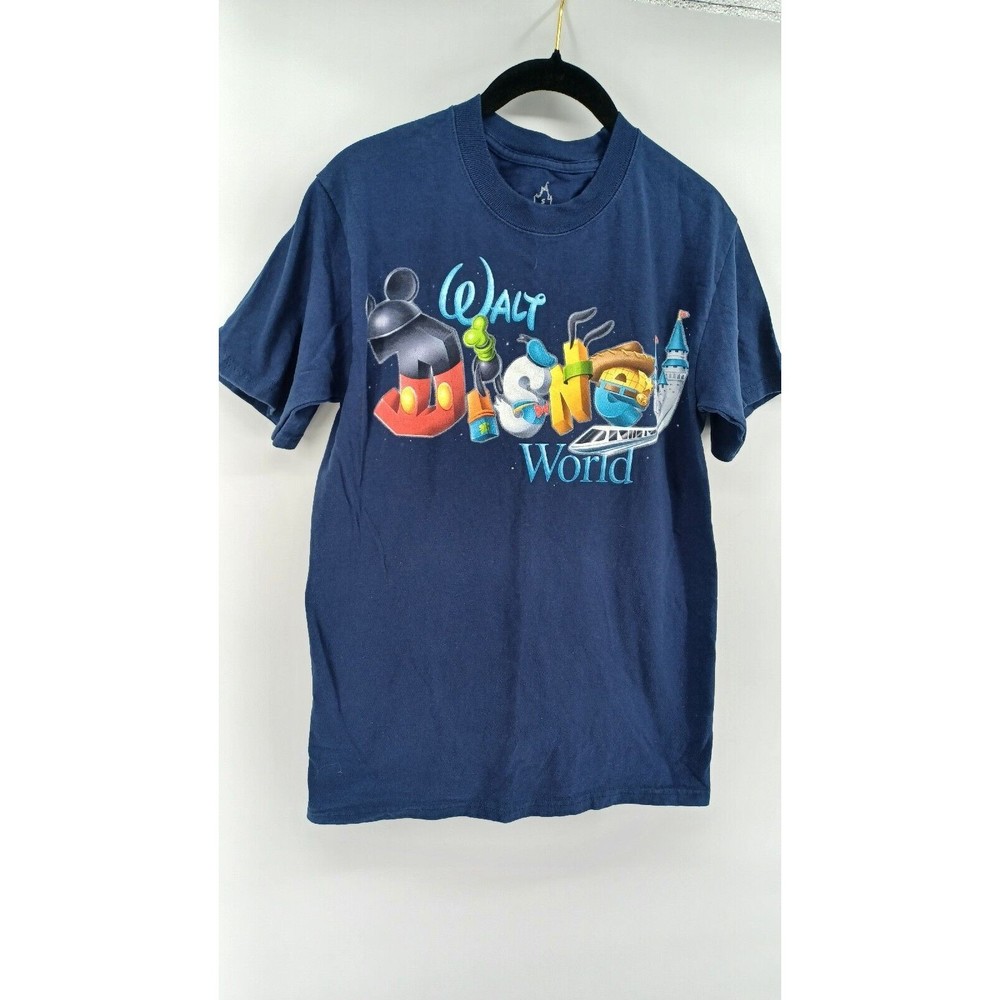 Disneyland Youth T-Shirt  Short Sleeve Size Small Walt Disney World  Navy Blue.